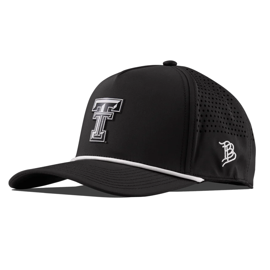 Texas Tech University Curved 5 Panel Rope Hat - Black